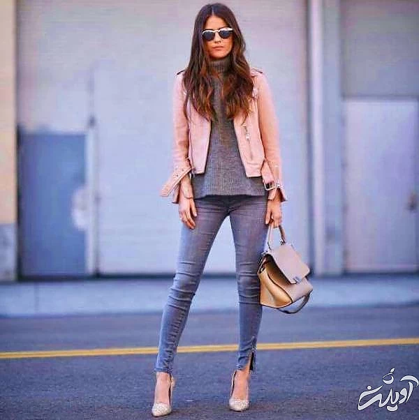 ست کردن لباس صورتی با طوسی ست کردن لباس صورتی